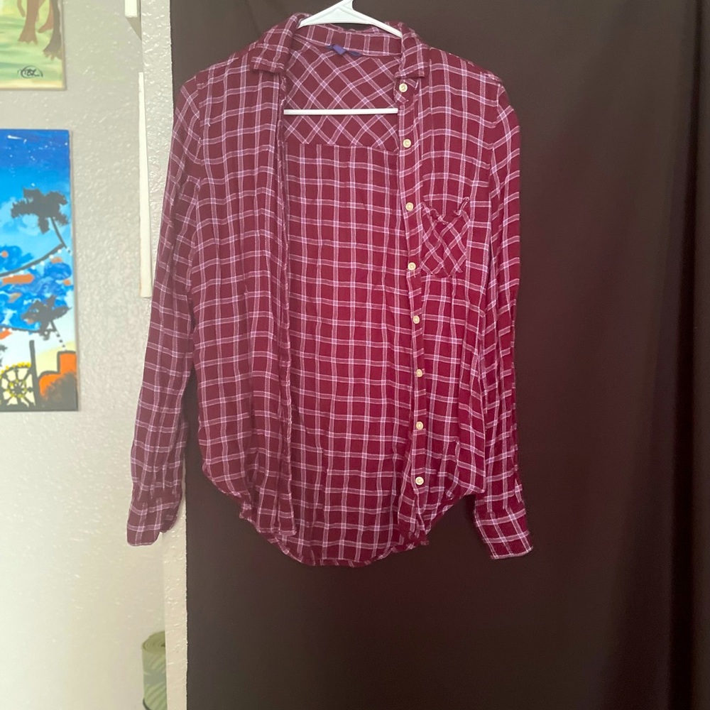 Burgundy flannel
